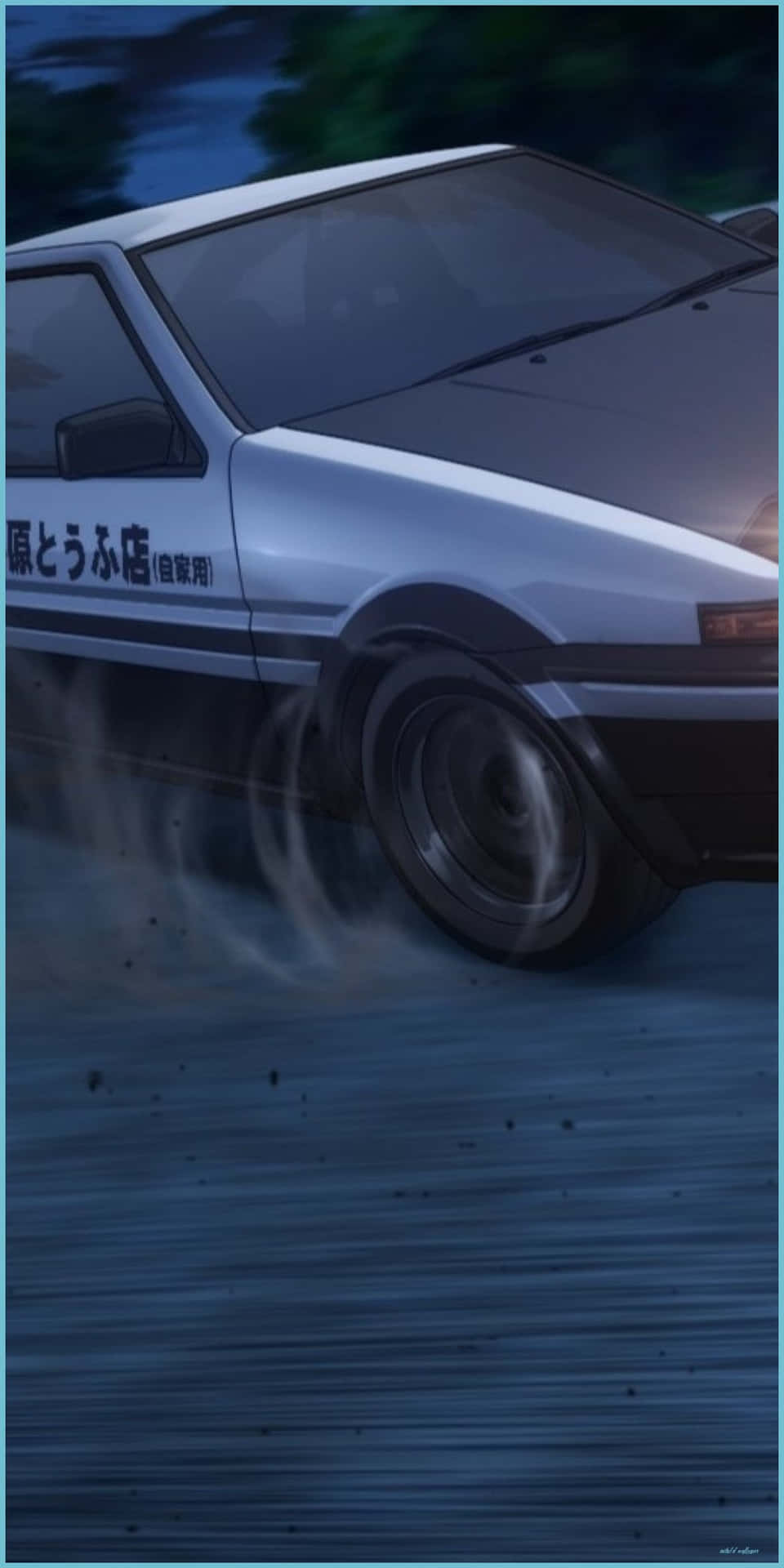 Initial D Phone Drifting Car Background