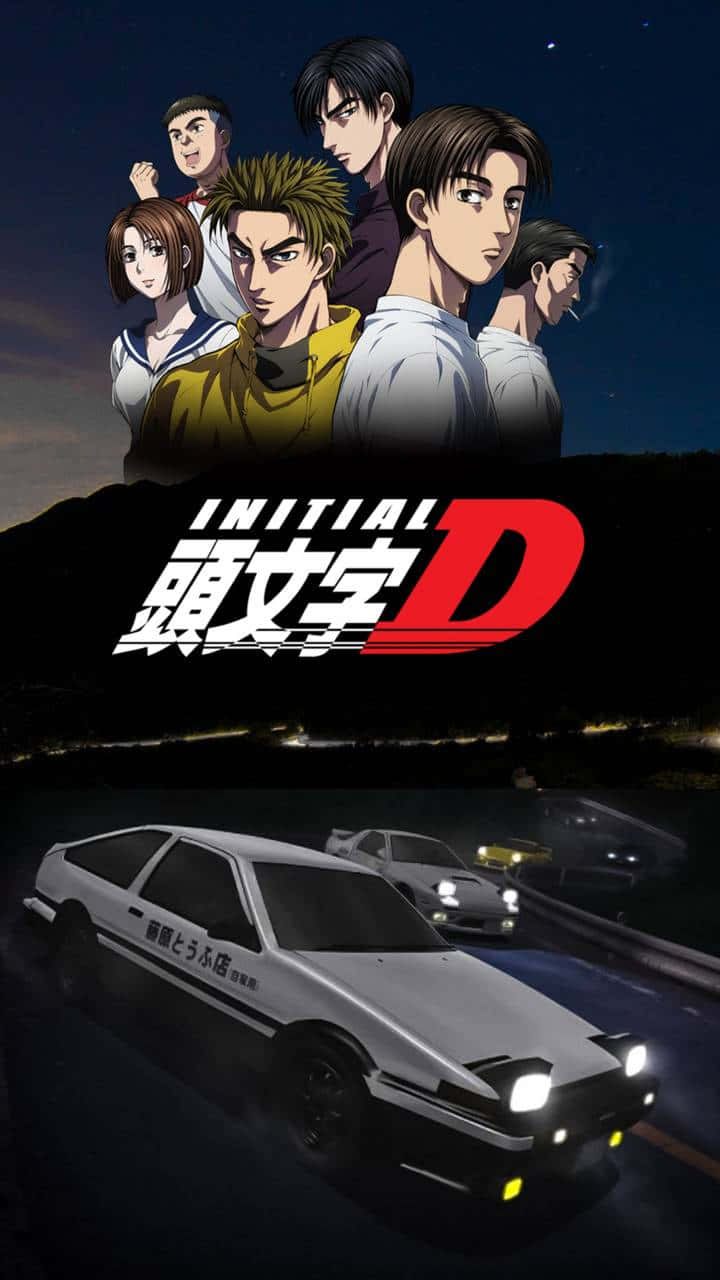 Initial D Phone Logo And Car Background