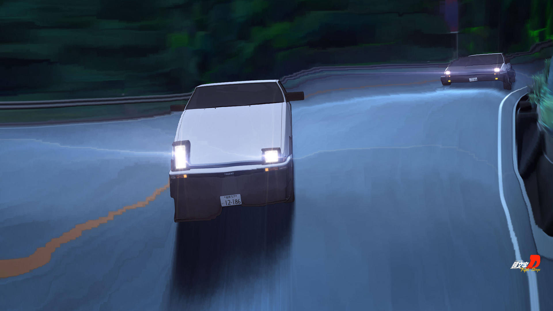 Initial D Psychedelia Racing Car Background