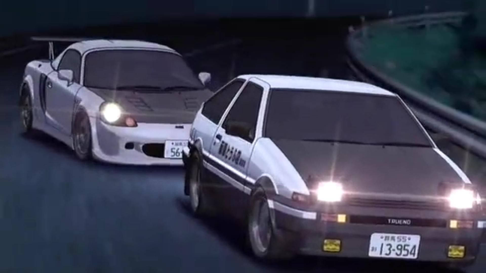 Initial D Racing Cars Background