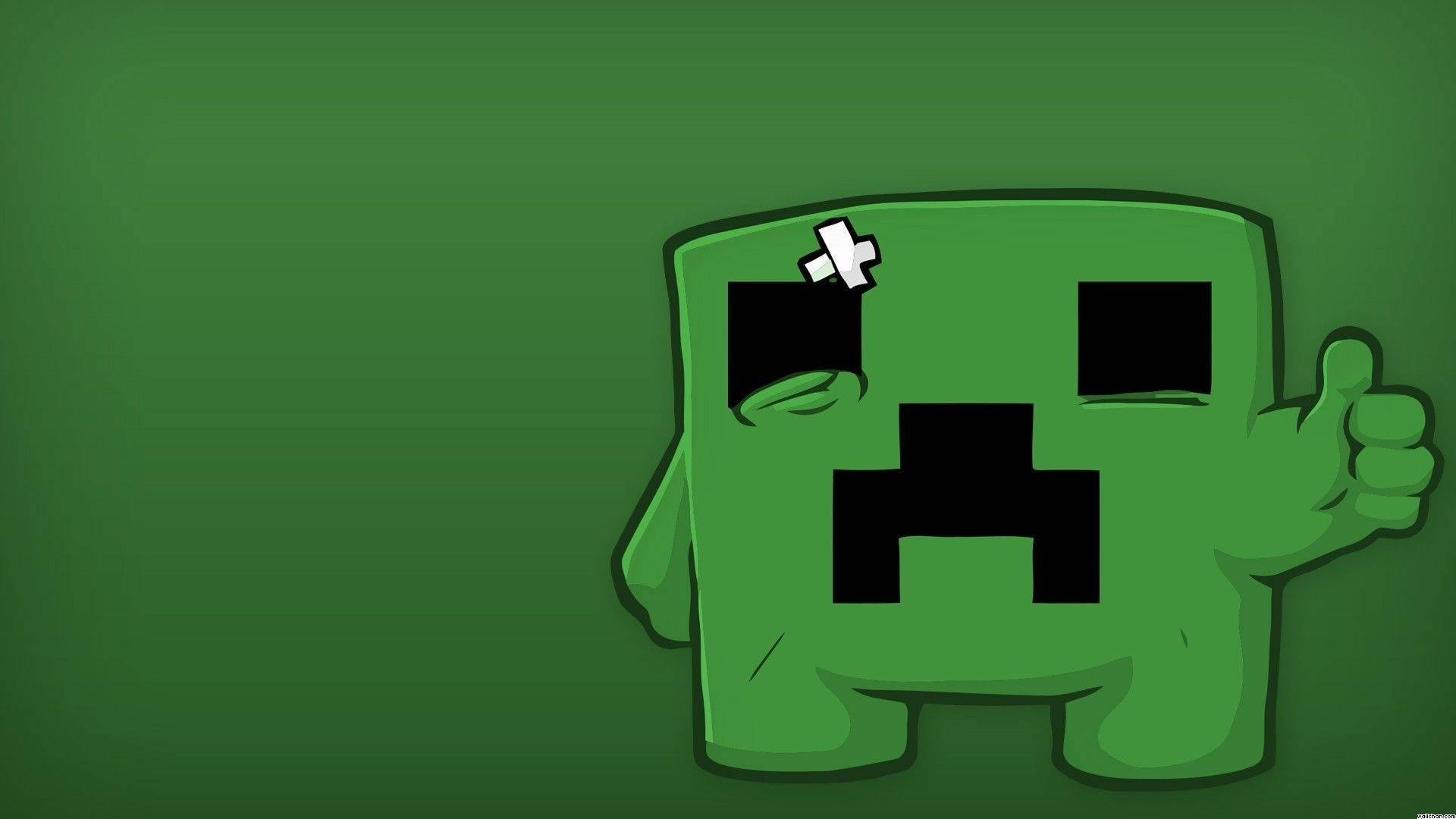 Injured Minecraft Creeper Background