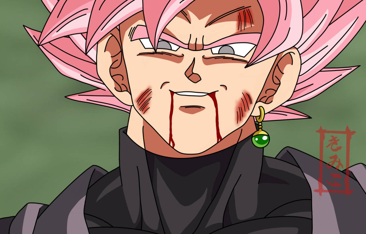 Injured Super Saiyan Rose Black Goku Background