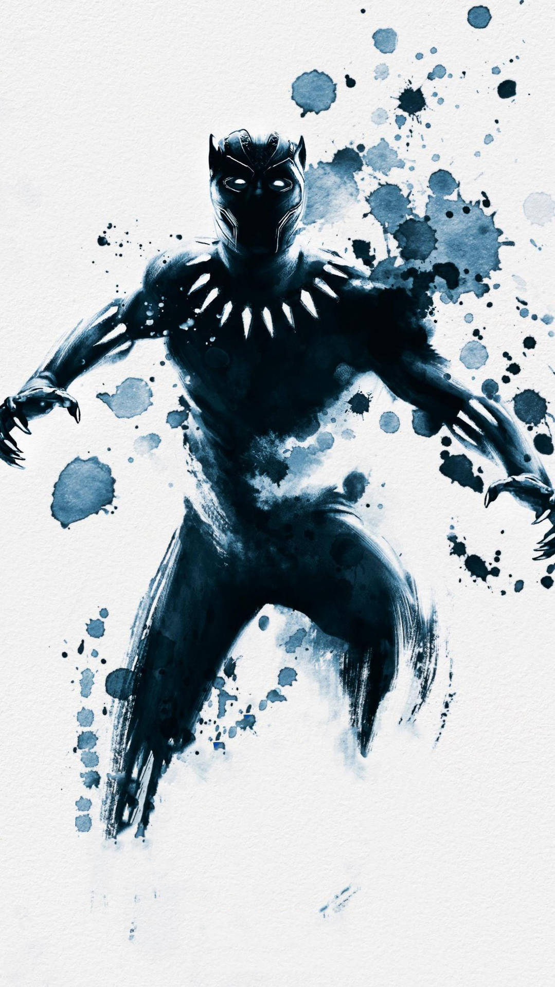 Ink Illustration Of Black Panther Android Background