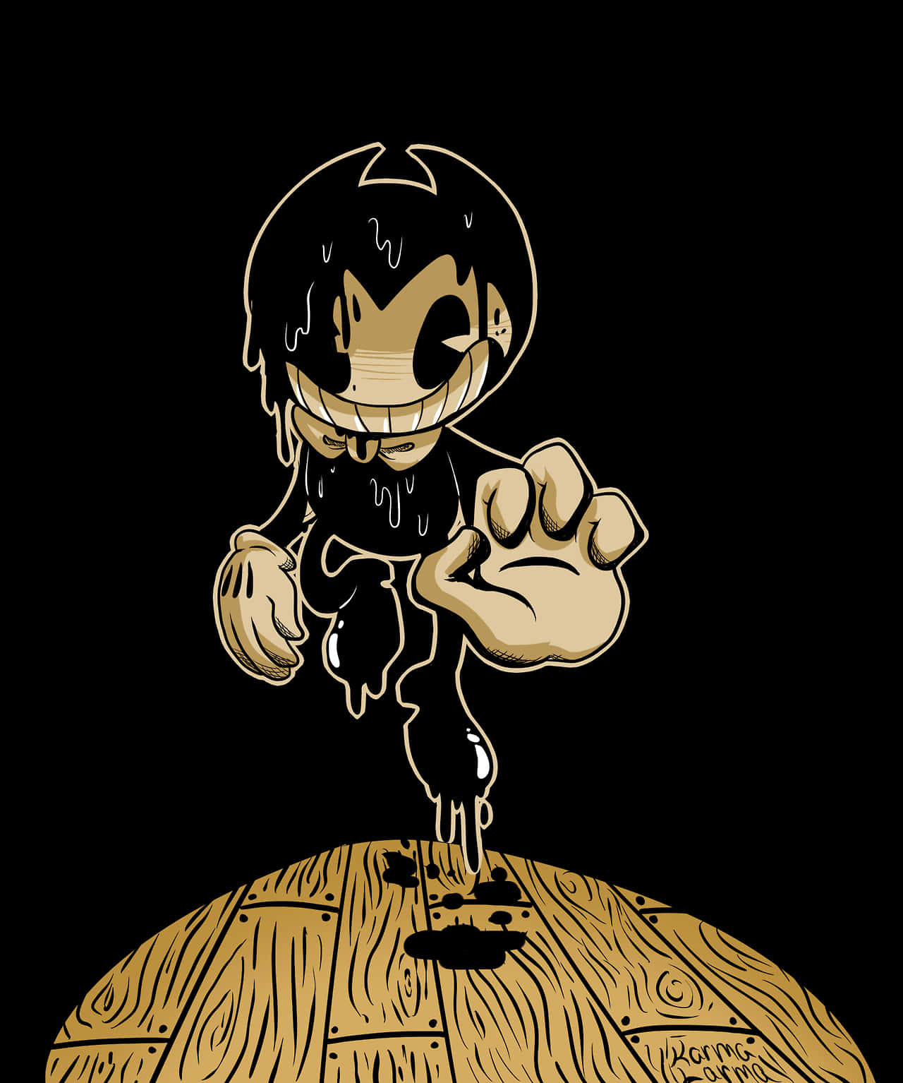 Ink-soaked Bendy And The Ink Machine Background