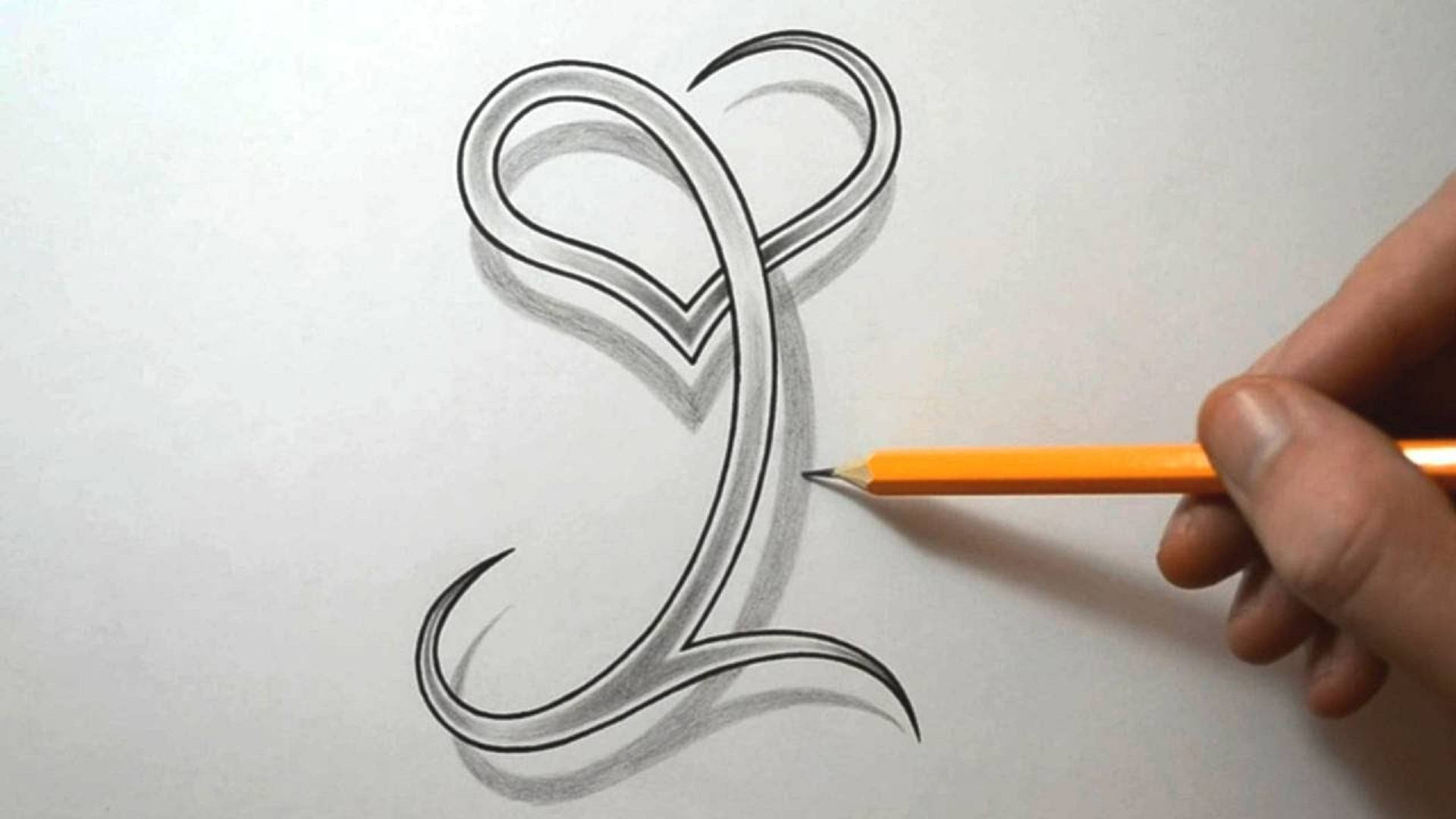 Innovative 3d Pencil Art Of Letter I