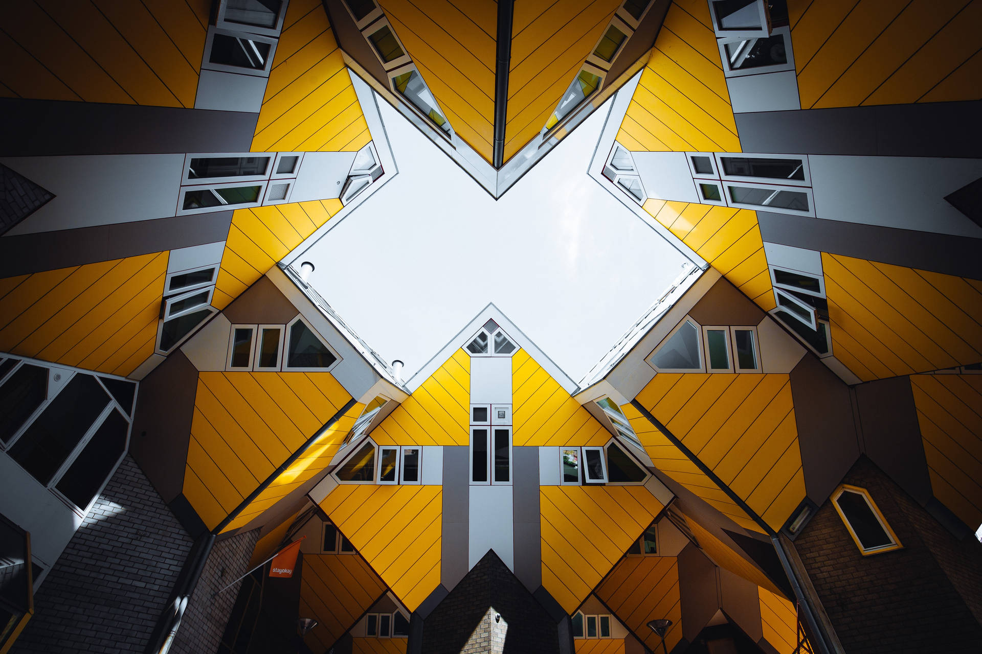 Innovative Cube Buildings - 4k Architectural Marvel Background