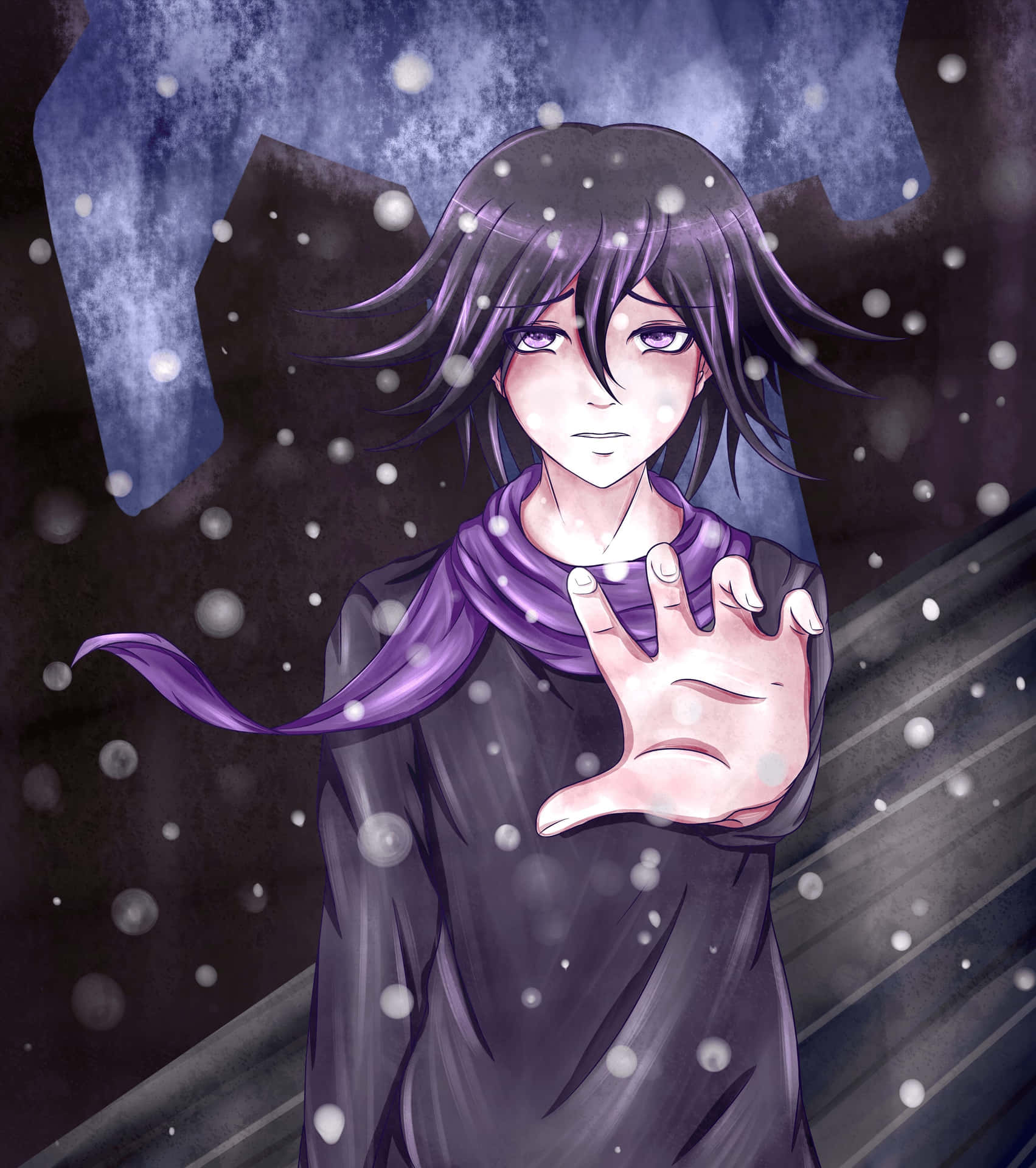 Innovative Kokichi Ouma Digital Art Wallpaper Background