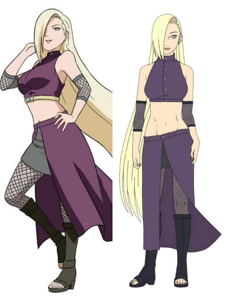 Ino Yamanaka Showing Off Her Signature Hairstyle Background