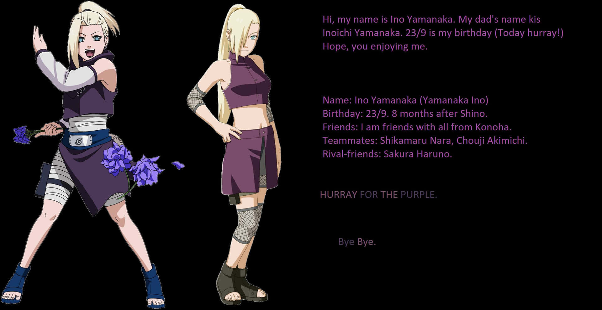 Ino Yamanaka Standing Confidently Background