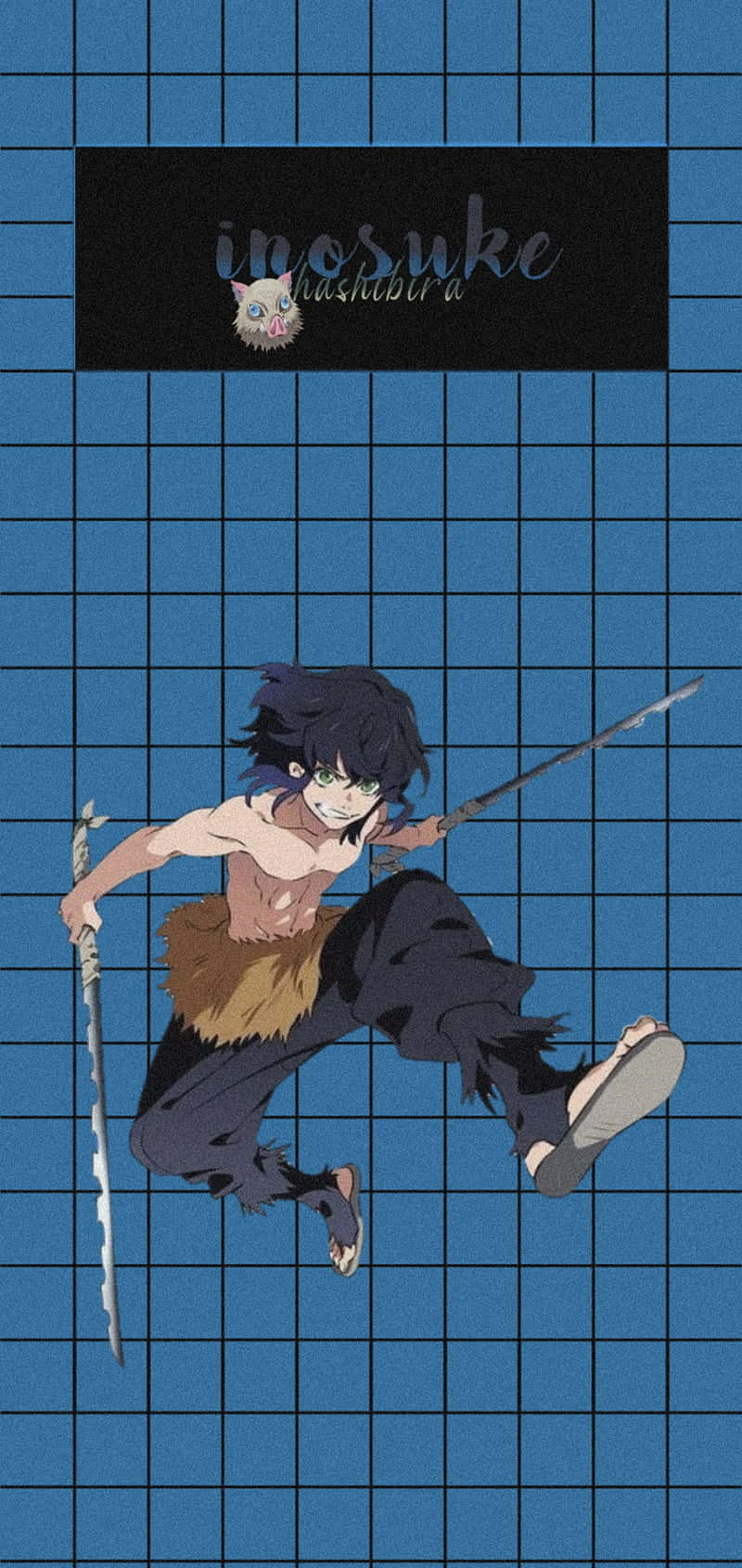 Inosuke Action Pose Aesthetic Wallpaper Background