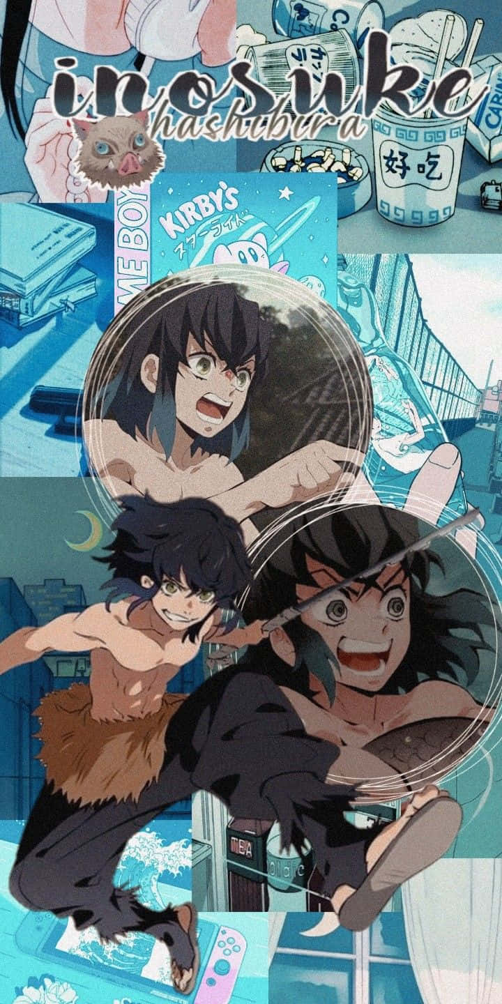 Inosuke Aesthetic Collage Background