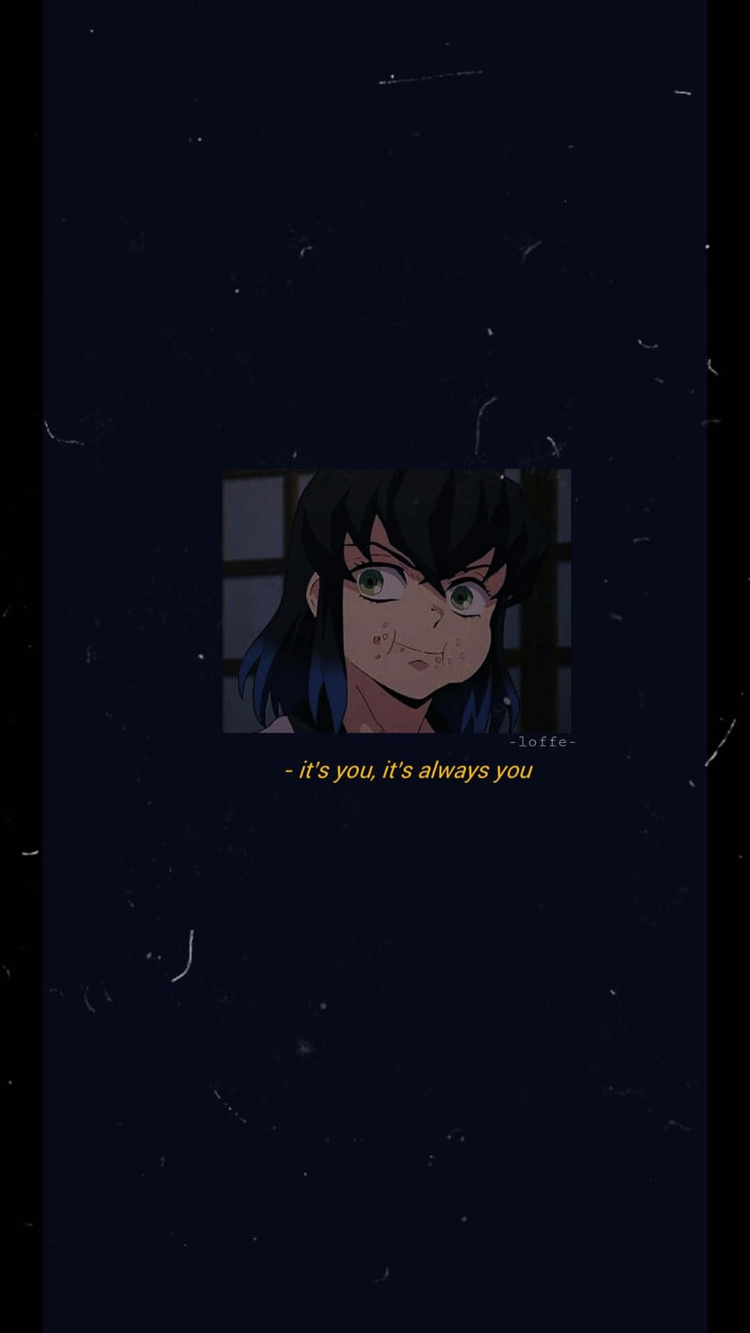 Inosuke Aesthetic Dark Quote Background