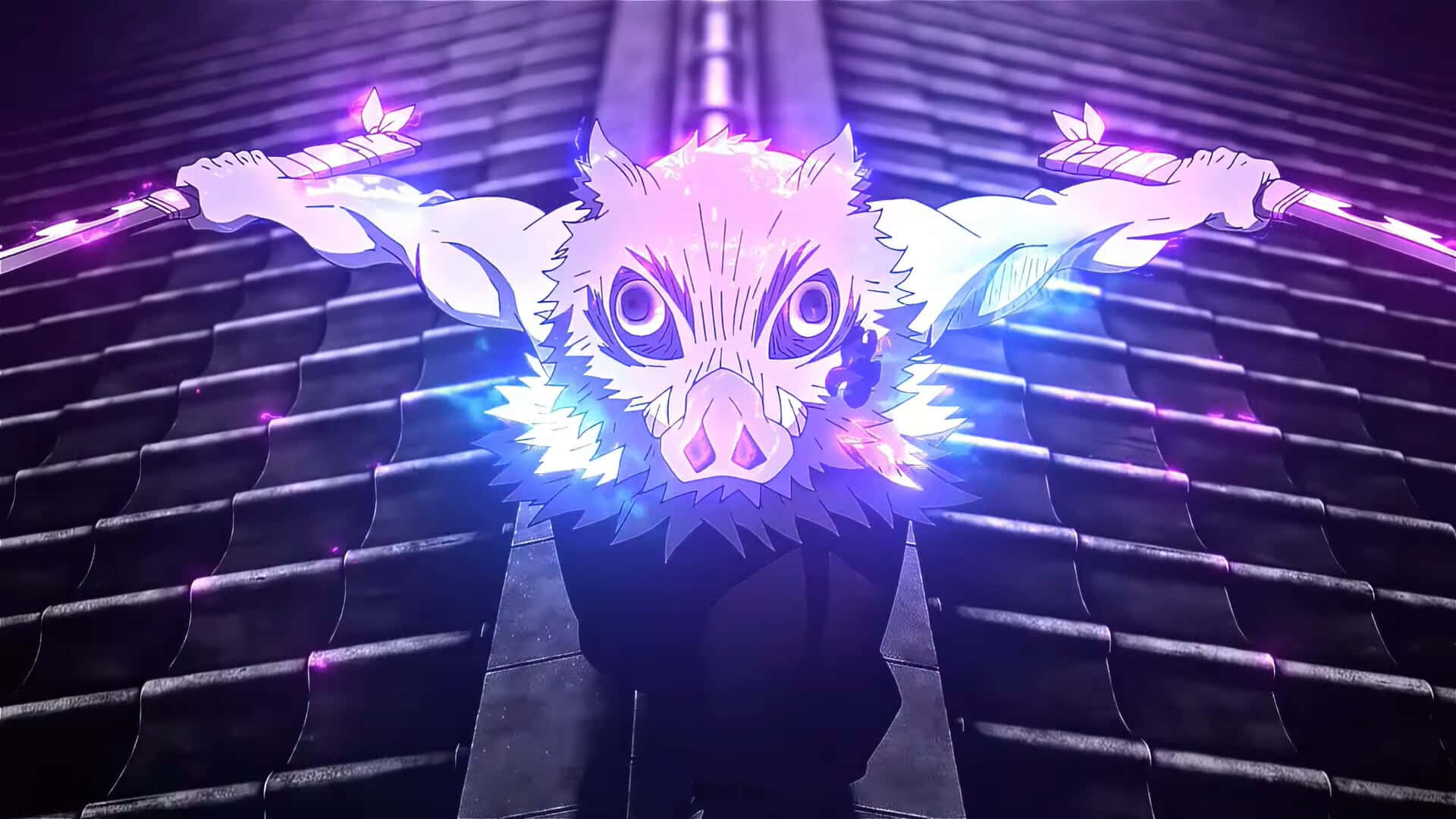 Inosuke Charging Into Battle Background