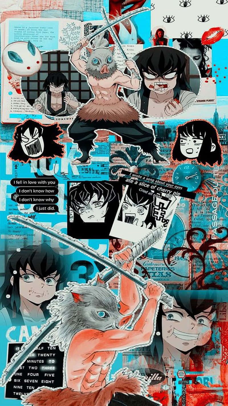 Inosuke Collage Aesthetic Background