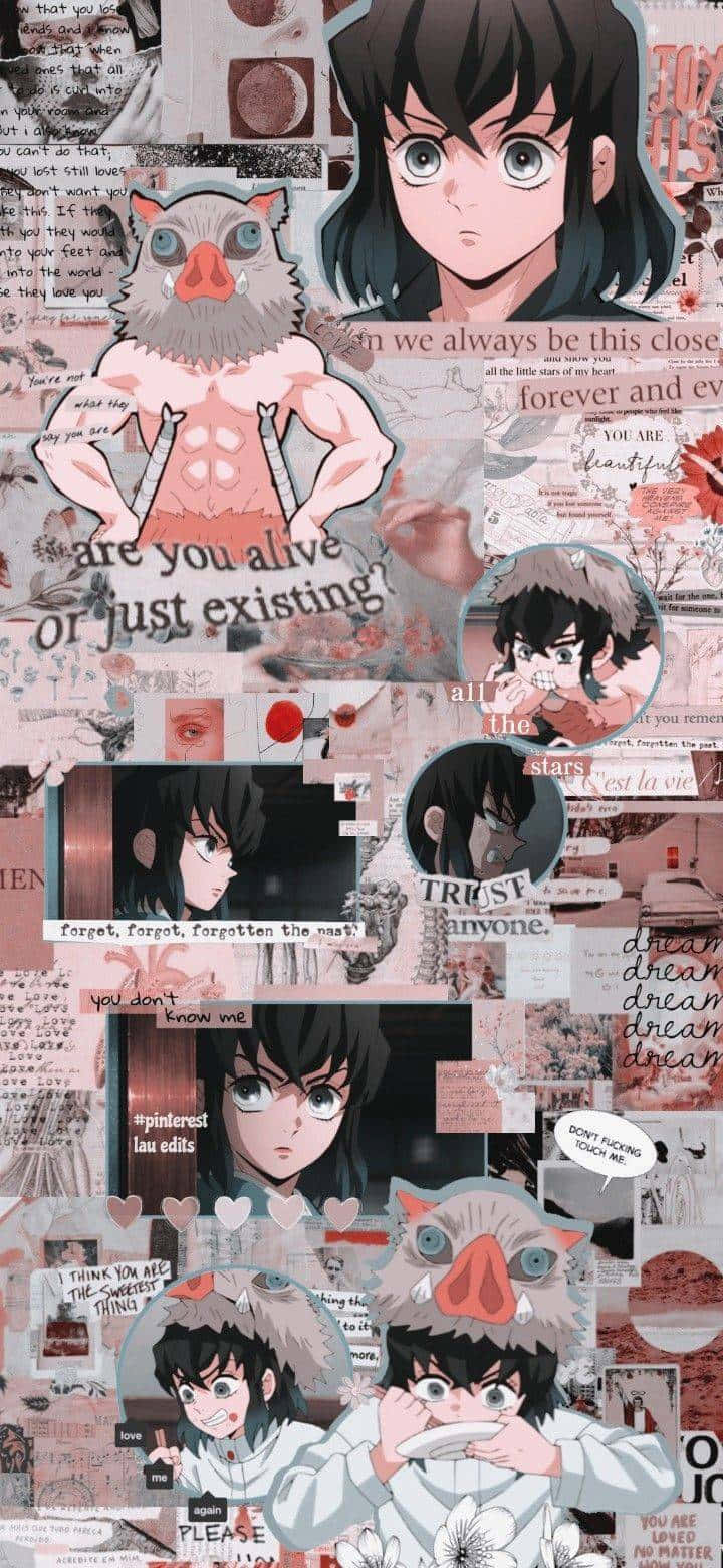 Inosuke Collage Aesthetic Wallpaper Background