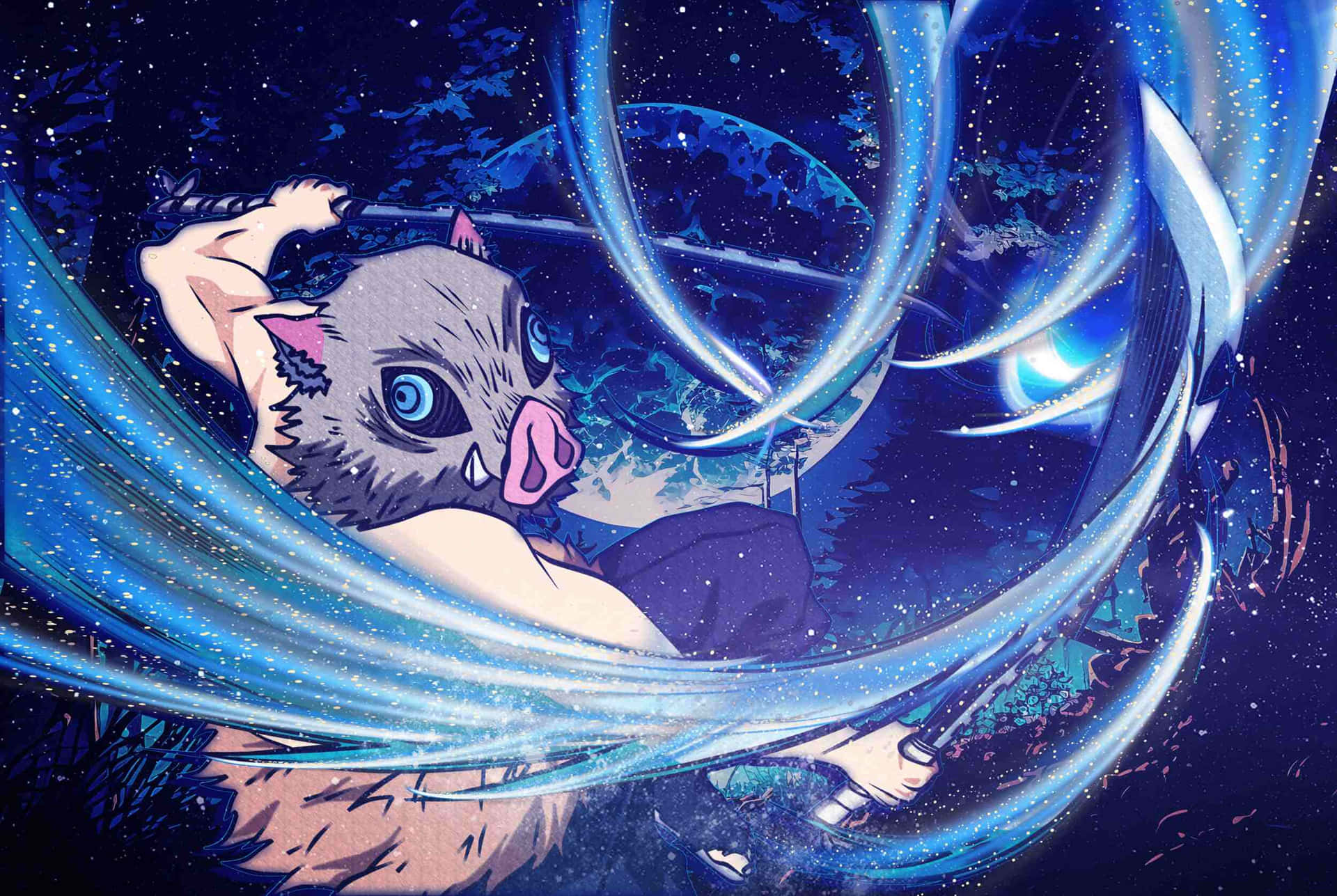 Inosuke Starlit Breathofthe Wild Background