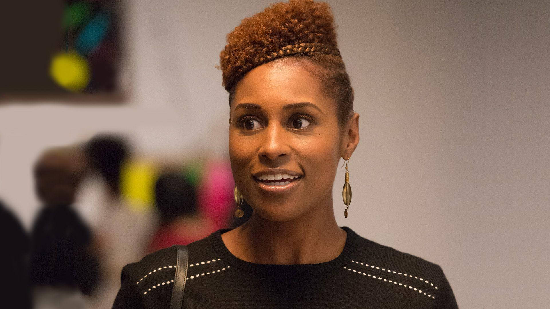 Insecure Creator Issa Rae Smiling Background