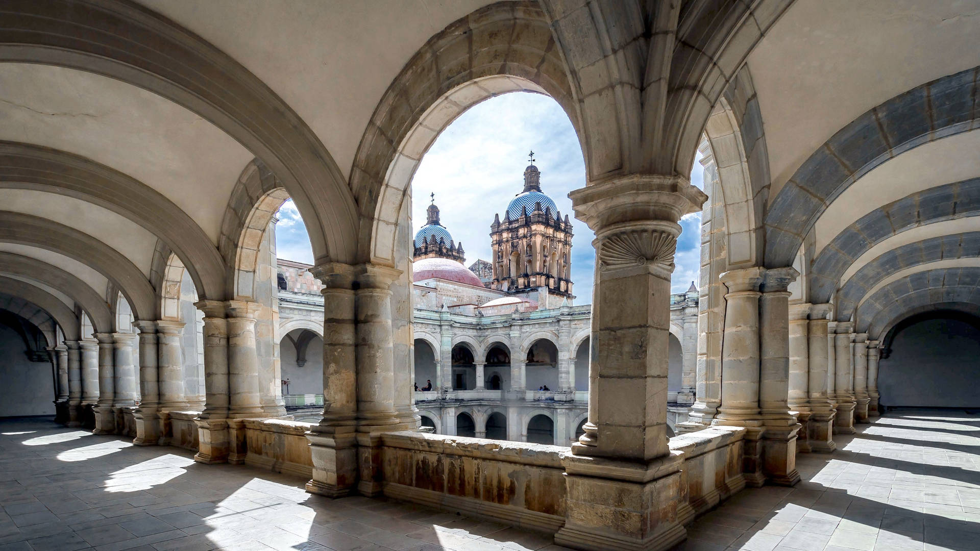 Inside A Cathedral In Oaxaca Background