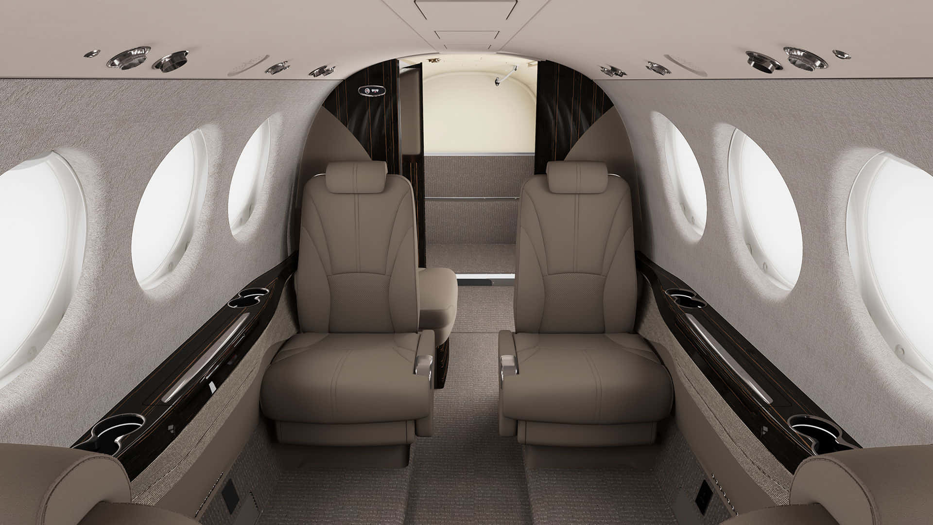 Inside Airplane Beechcraft King Air 350 Background