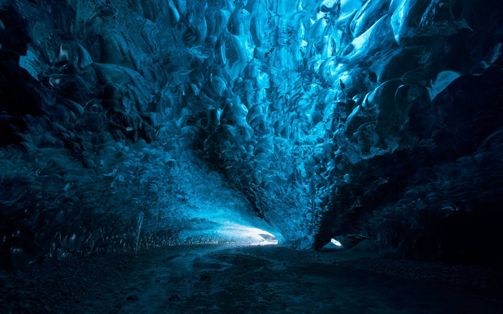 Inside An Ice Cave Background