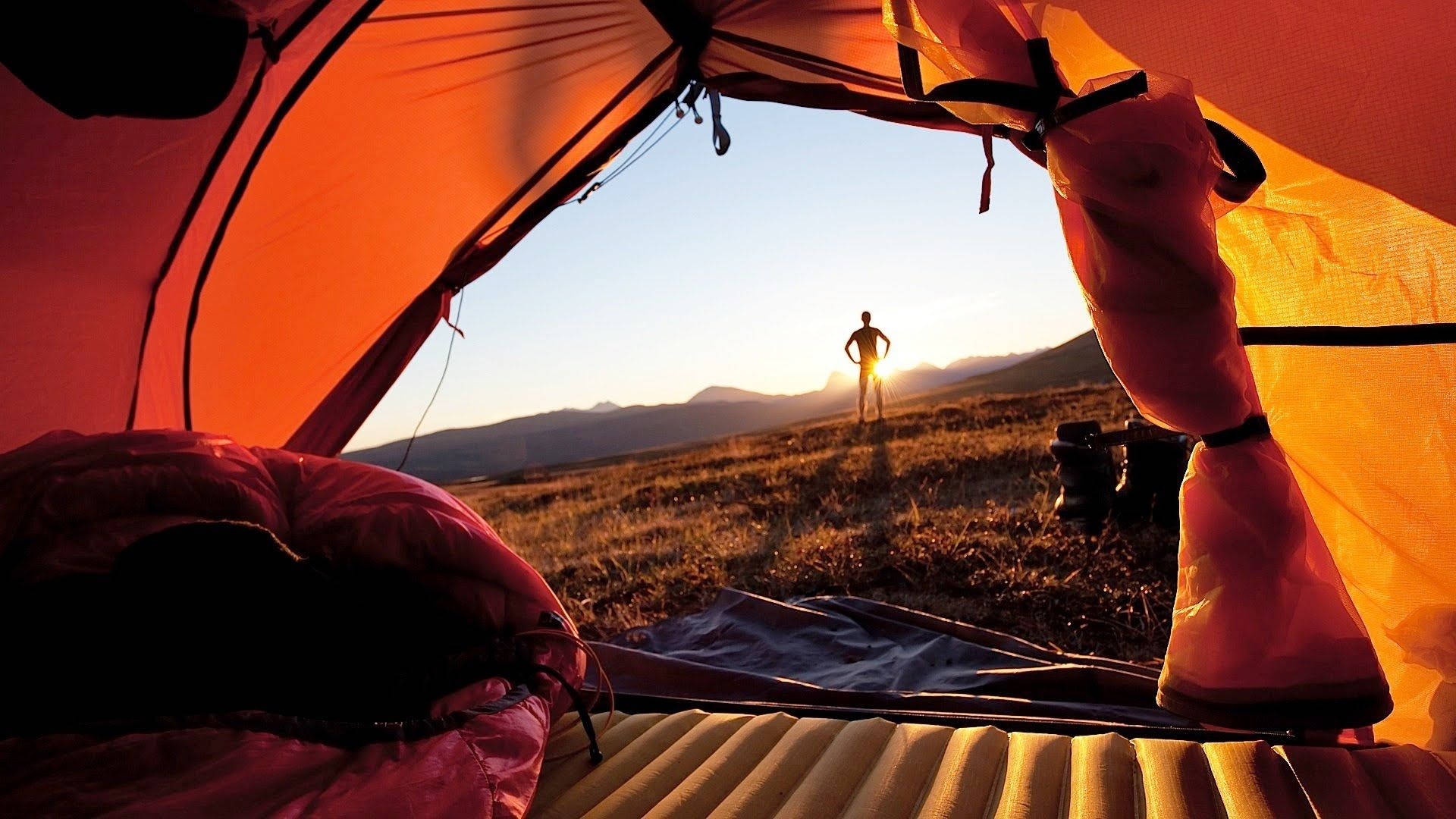 Inside Camping Tent Background