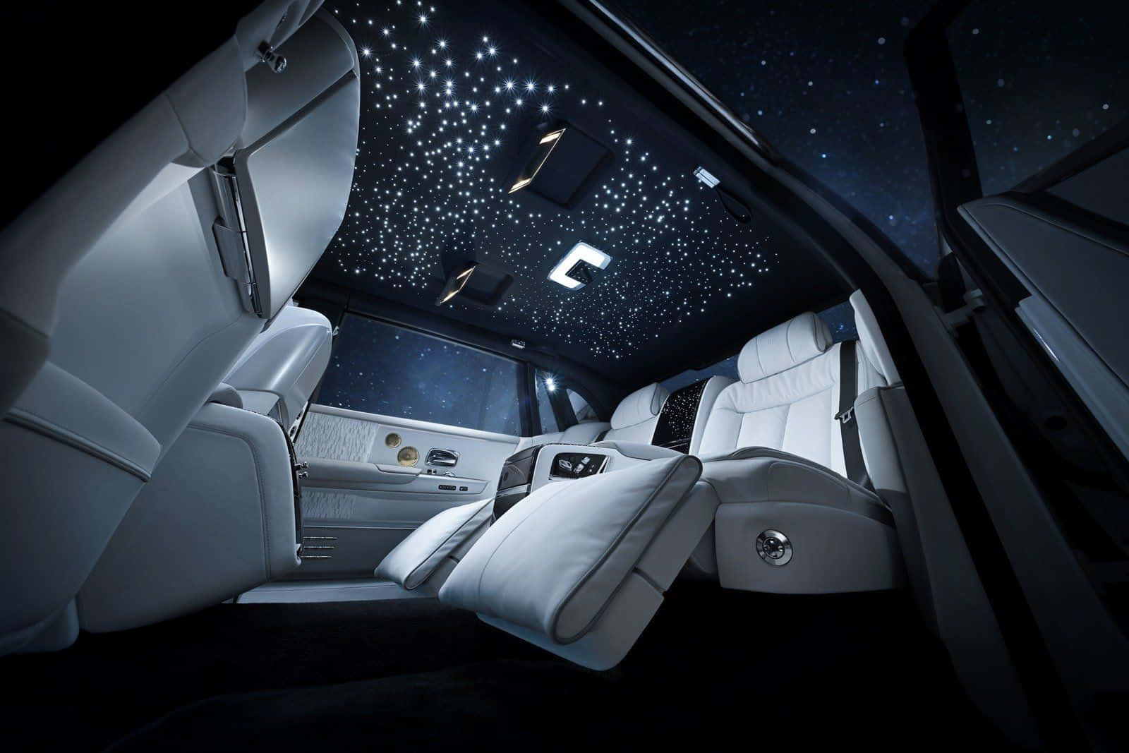 Inside Car Stars White Background
