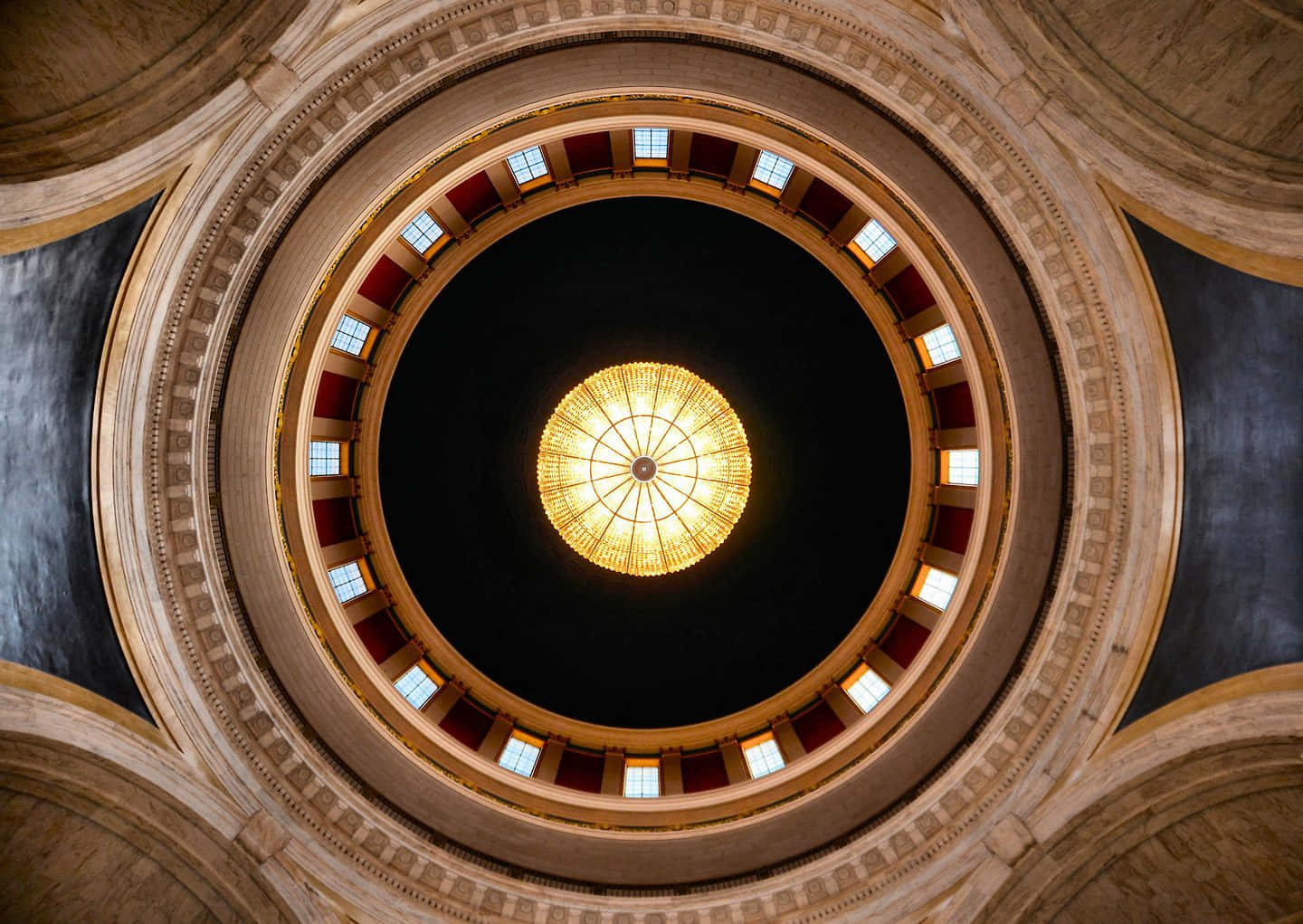Inside The Dome Of West Virginia's State Capitol Background