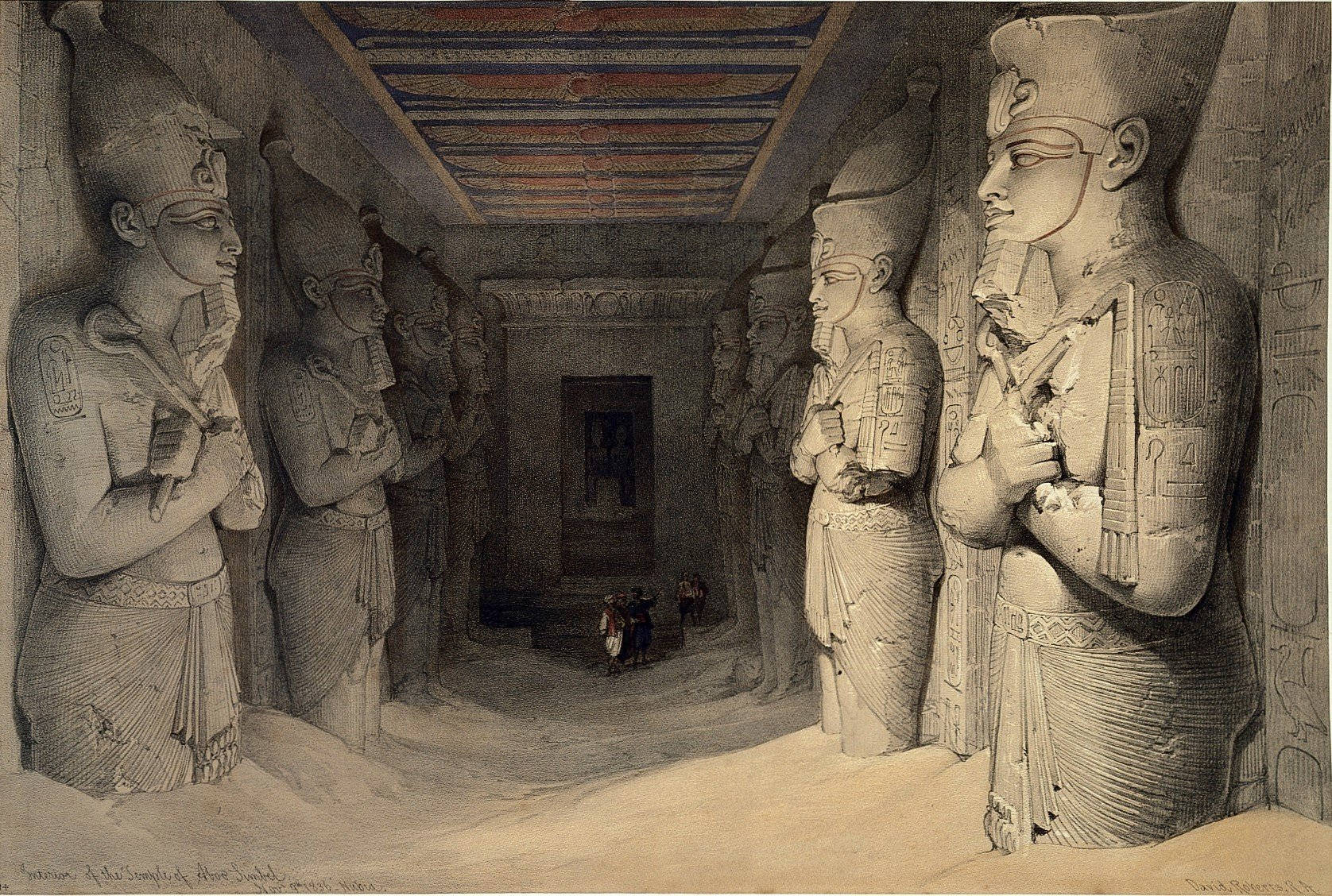 Inside The Temples Of Abu Simbel Digital Art Background