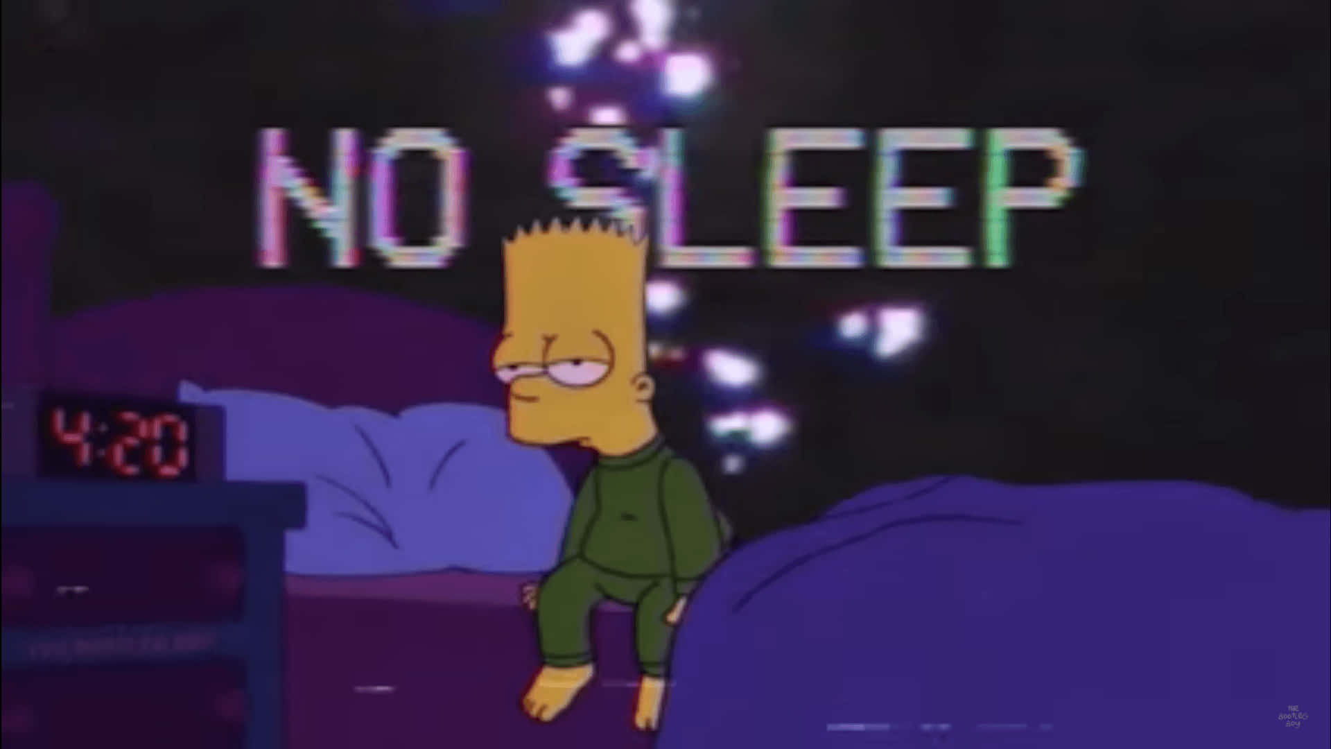 Insomniac Bart Simpson Aesthetic Background