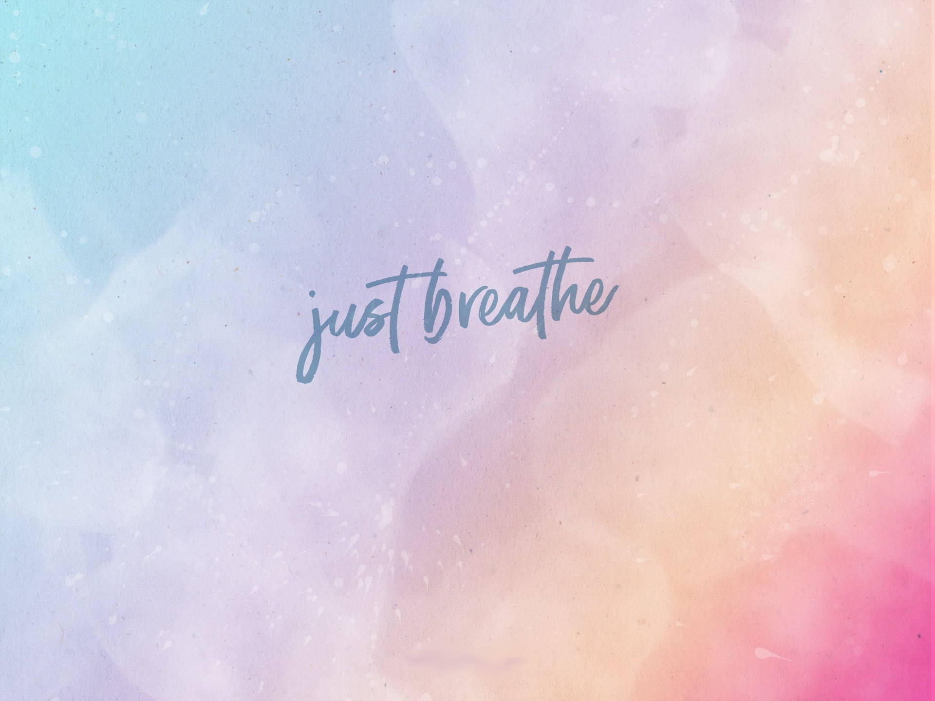 Inspirational Breathing Quote On Pastel Gradient