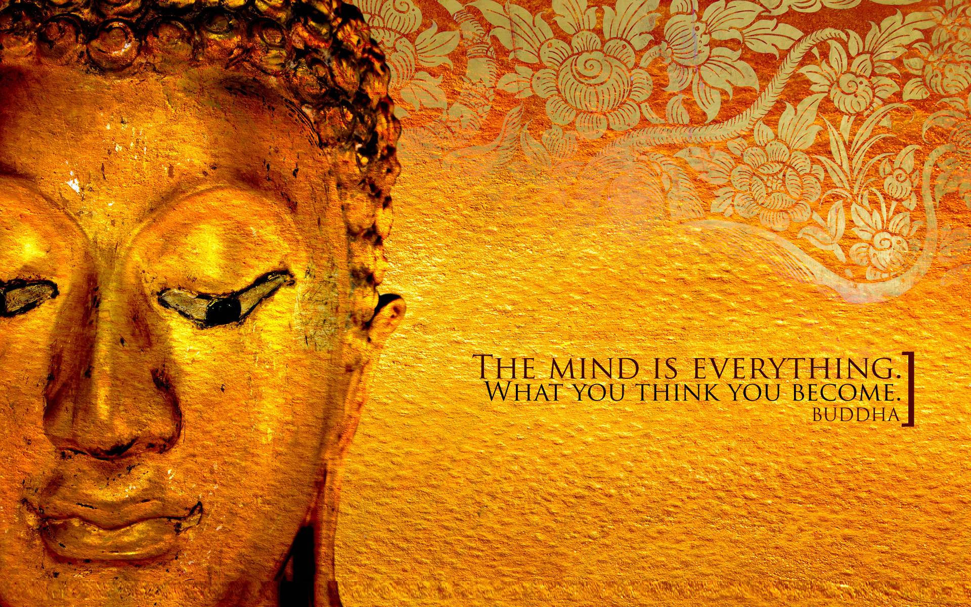 Inspirational Buddha Quote On Mind Power Background