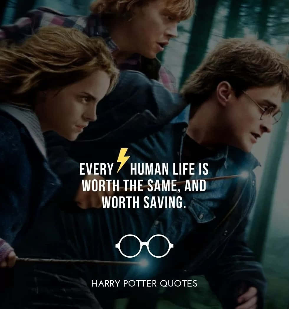 Inspirational Harry Potter Quote In A Magical Design Background