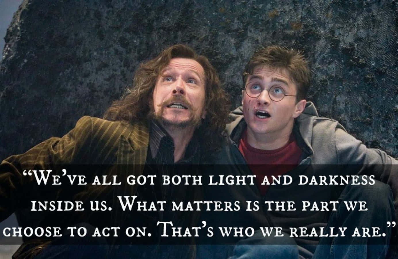 Inspirational Harry Potter Quote On A Magical Background Background