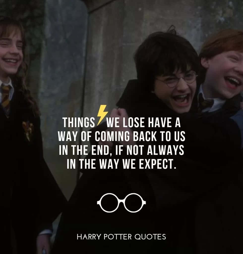 Inspirational Harry Potter Quote On A Magical Background Background