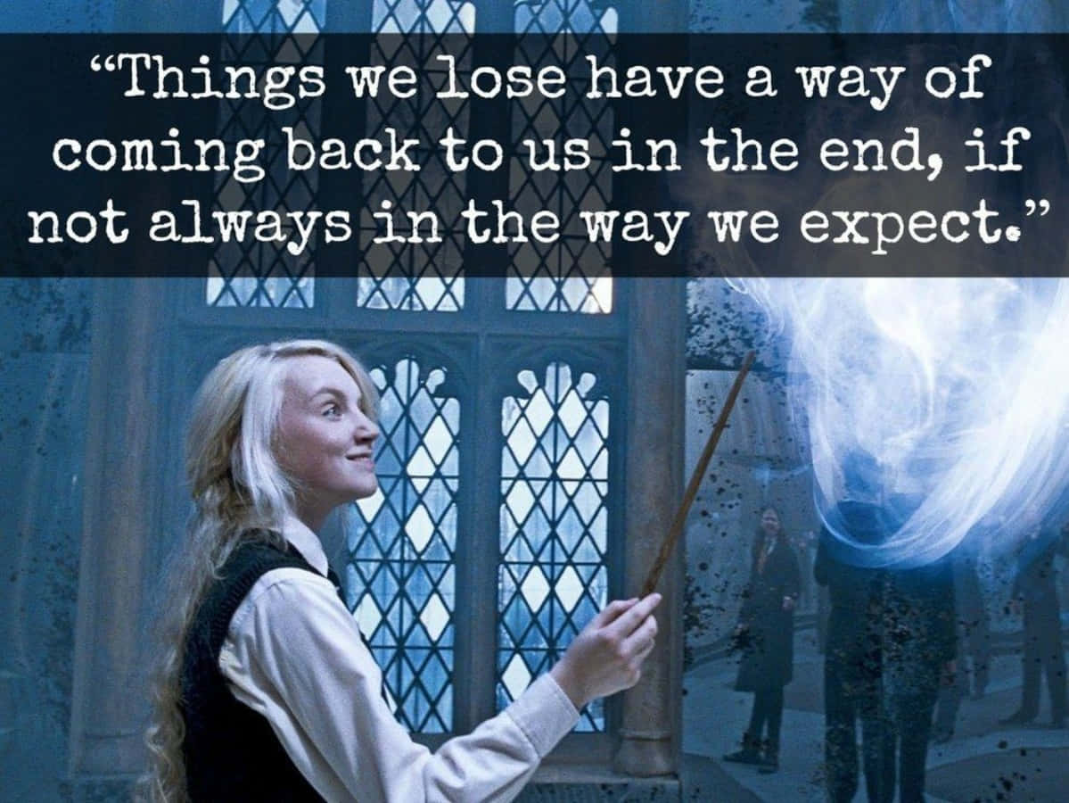 Inspirational Harry Potter Quote On A Starry Background Background