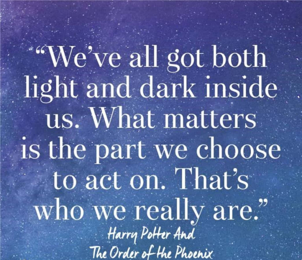 Inspirational Harry Potter Quote Wallpaper Background