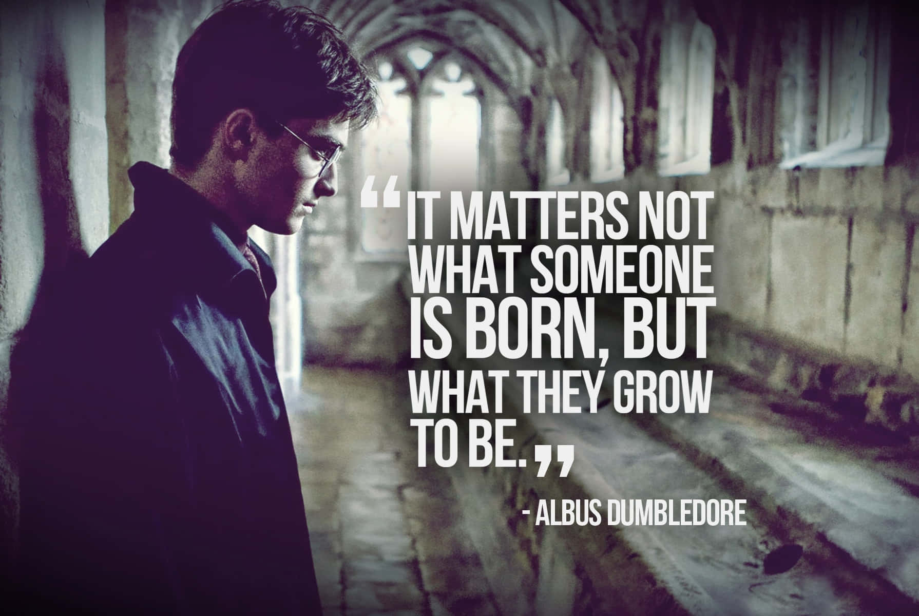 Inspirational Harry Potter Quote Wallpaper Background