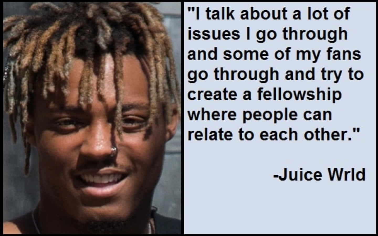 Inspirational Juice Wrld Quote On A 1440 X 900 Wallpaper Background