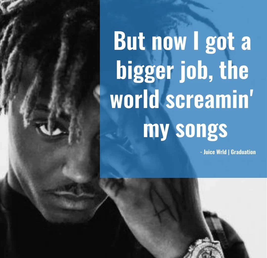 Inspirational Juice Wrld Quote On A Colorful Background Background
