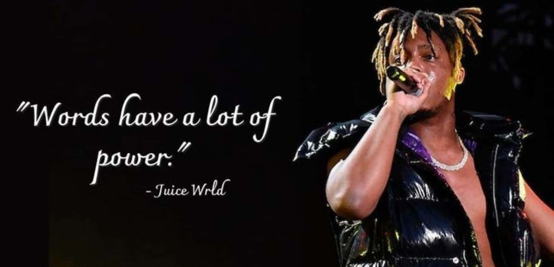 Inspirational Juice Wrld Quote On A Colorful Background Background