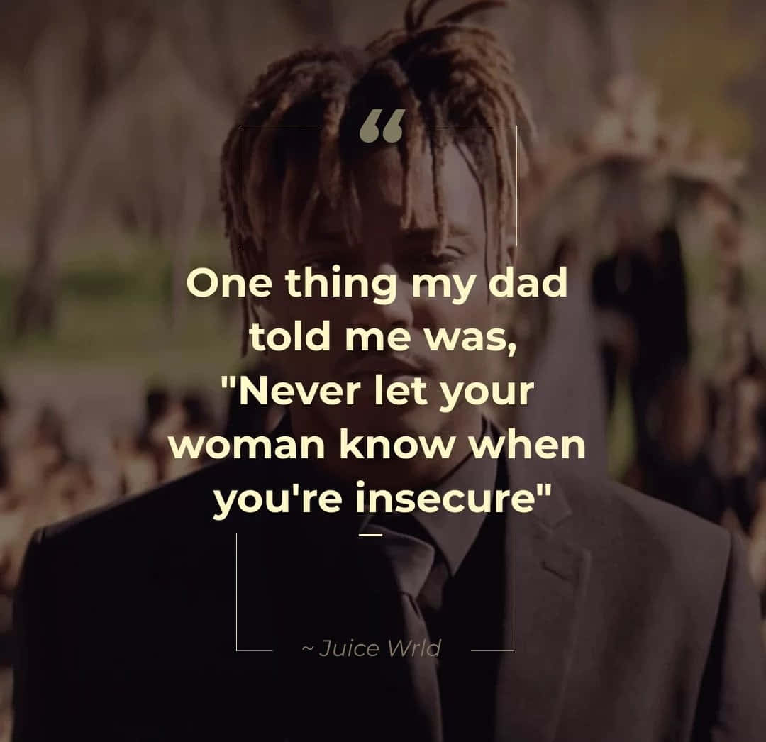 Inspirational Juice Wrld Quote On A Colorful Background Background