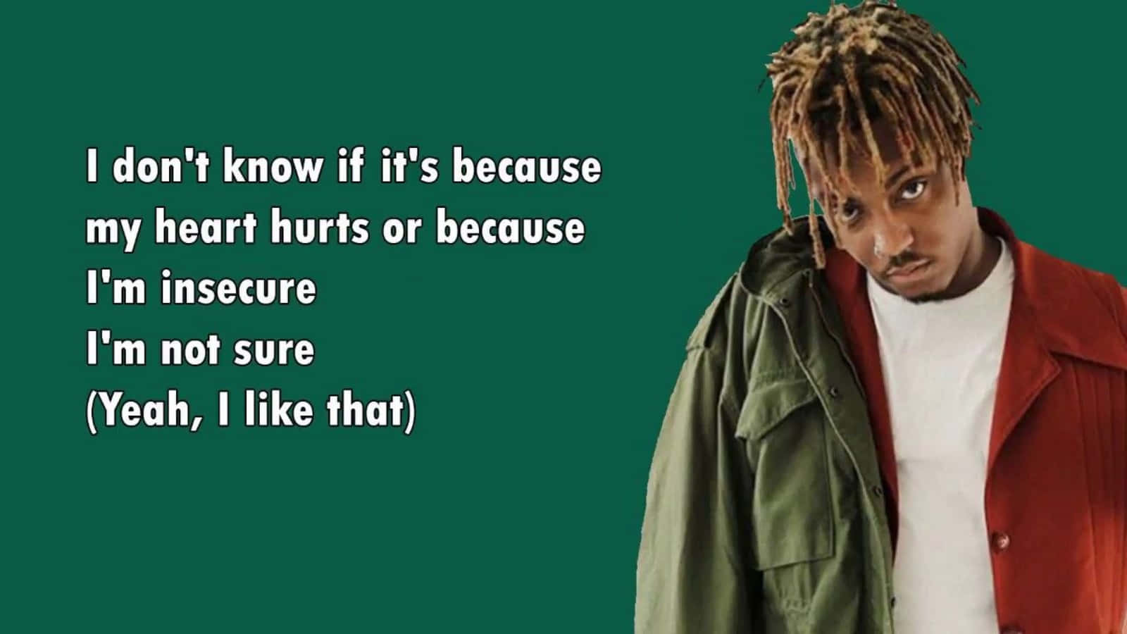 Inspirational Juice Wrld Quote On A Colorful Background Background