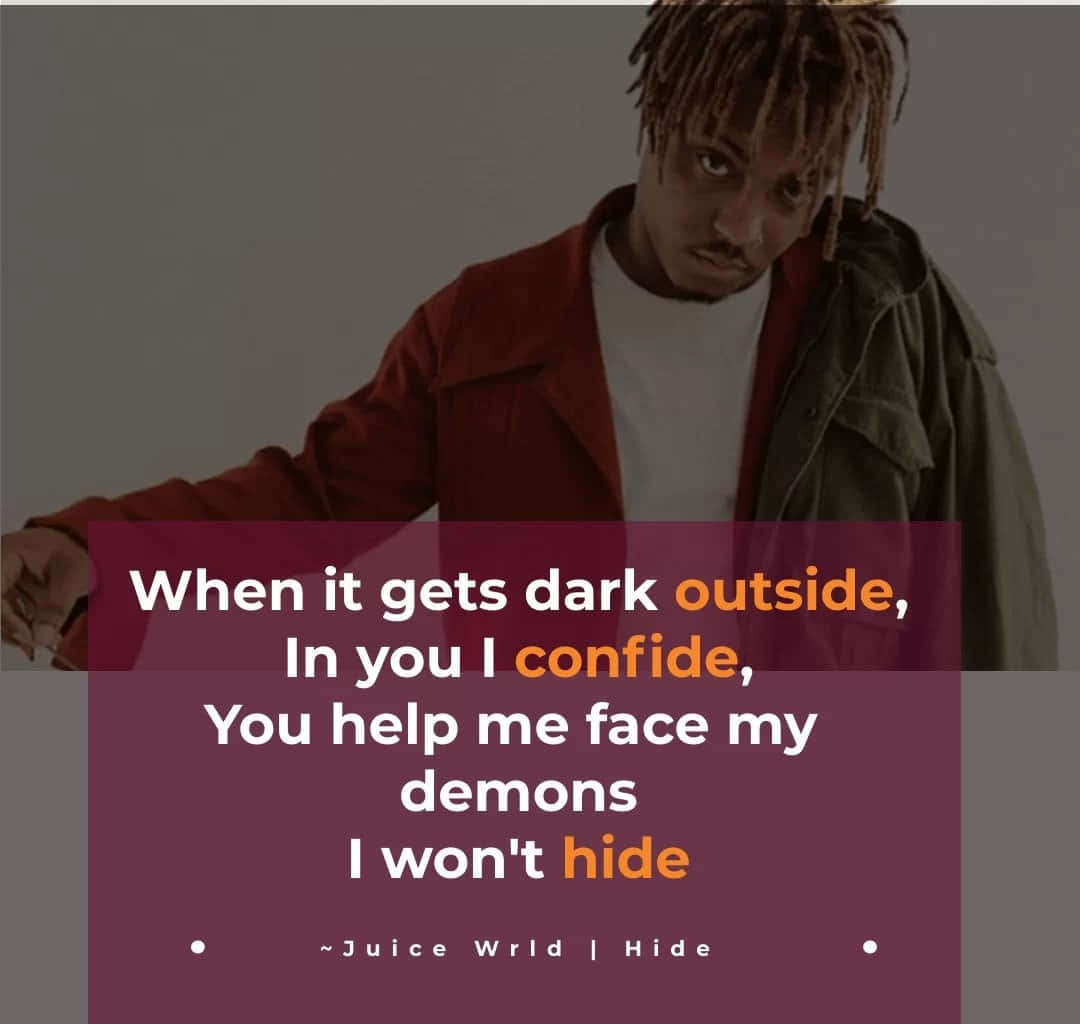 Inspirational Juice Wrld Quote On A Mesmerizing Background Background
