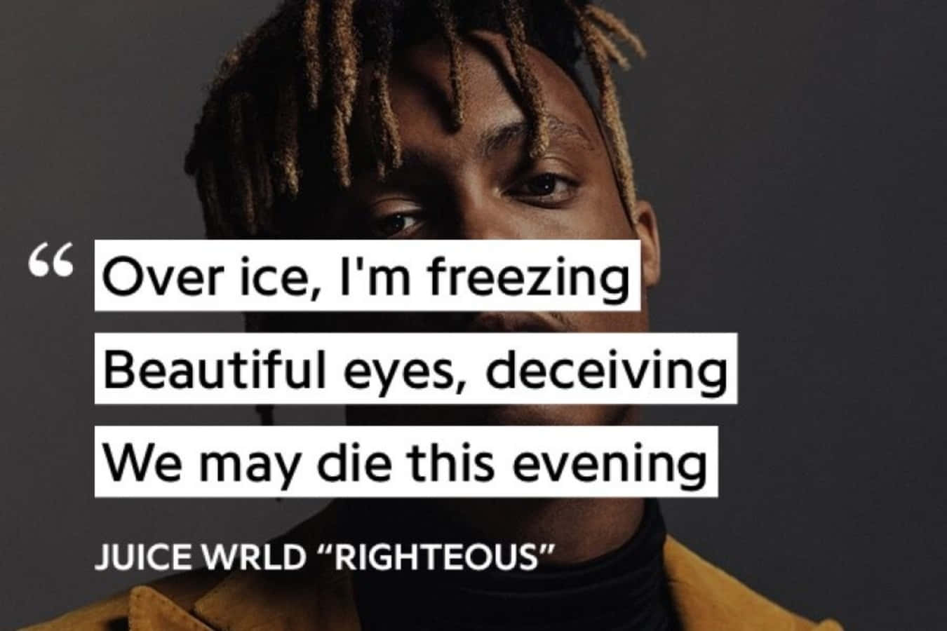 Inspirational Juice Wrld Quote On Colorful Background Background