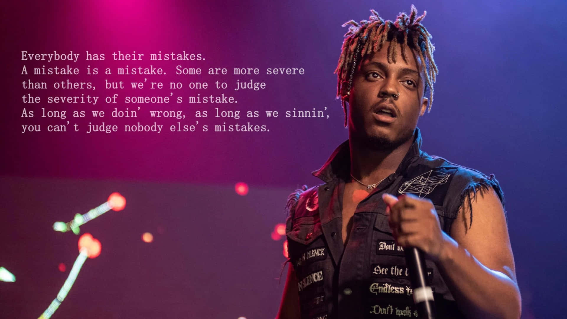 Inspirational Juice Wrld Quote On Visual Background