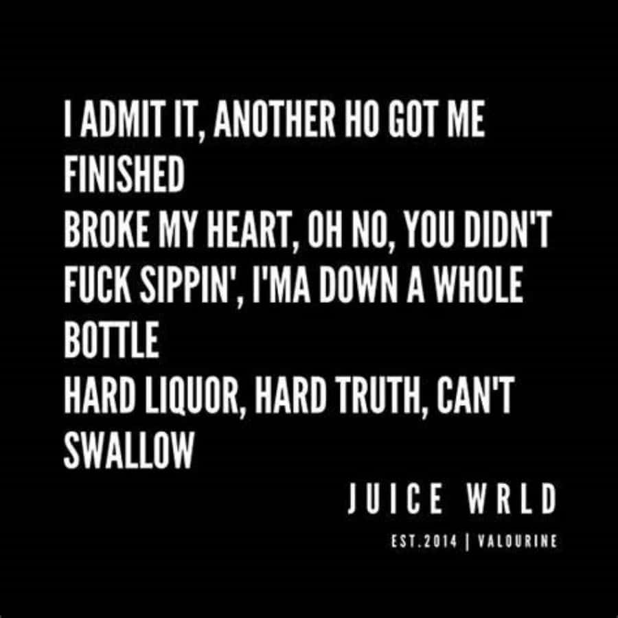 Inspirational Juice Wrld Quote Wallpaper Background
