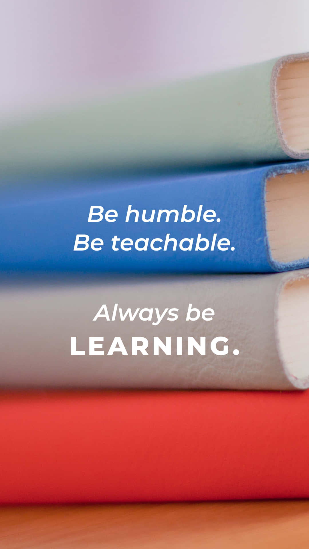 Inspirational Learningand Teachability Quoteon Books Background
