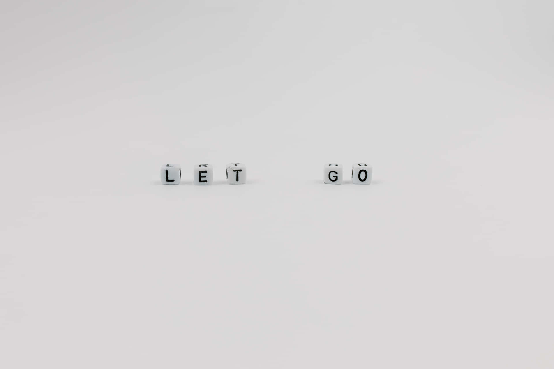 Inspirational Let It Go Blocks Message