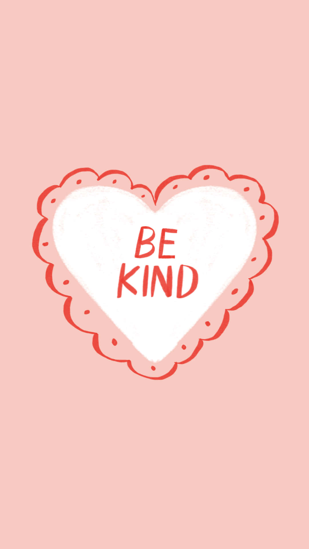 Inspirational Message - Be Kind Inside A White Heart. Background
