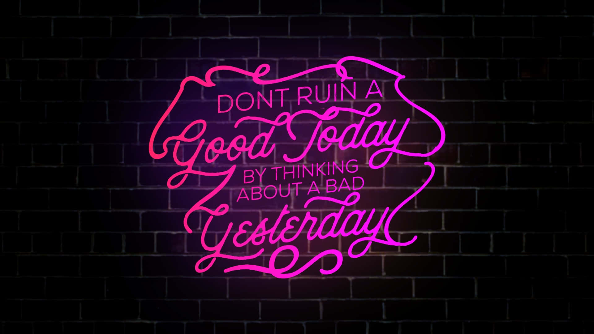 Inspirational Neon Sign Quote Background